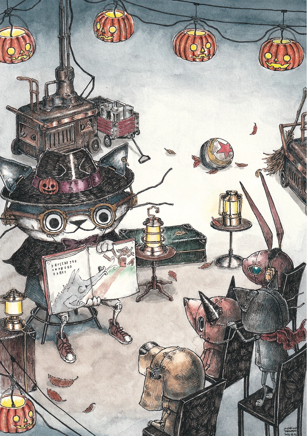 絵本の朗読会　サンプルパパの絵本棚